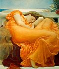 Lord Frederick Leighton Wall Art - Flaming June